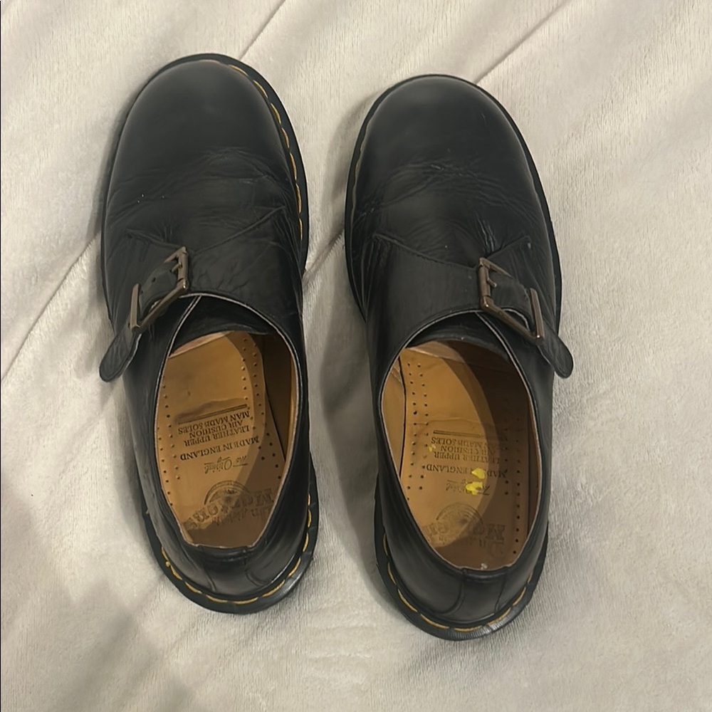 Dr Martens Black Buckle 2039/34 Oxfords MADE IN ENGLAND m size 7, F size 9